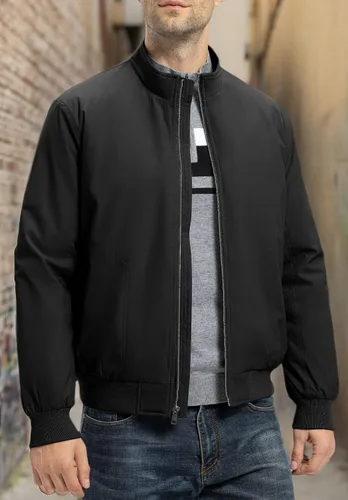 Miniatura 9 de Rdruko Chaquetas bomber ligeras de invierno para hombre, rompevientos, golf, casual, otoño, resistente al agua, elegante abrigo acolchado