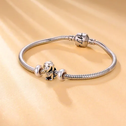 Miniatura 7 de GW Abalorios redondos de plata de ley 925 para pulseras de dijes para mujeres