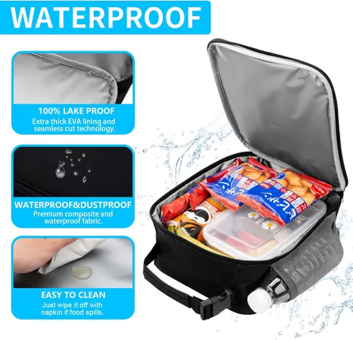 Miniatura 5 de Lonchera reutilizable para hombres y niños, pequeña bolsa de almuerzo para adolescentes, hombres, adultos, estudiantes, reutilizable, portátil