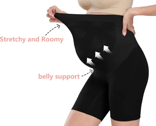 Miniatura 11 de Ropa moldeadora de maternidad de alta calidad "Baby Bump", ropa interior de embarazo de cintura alta a medio muslo que evita rozaduras, soporte