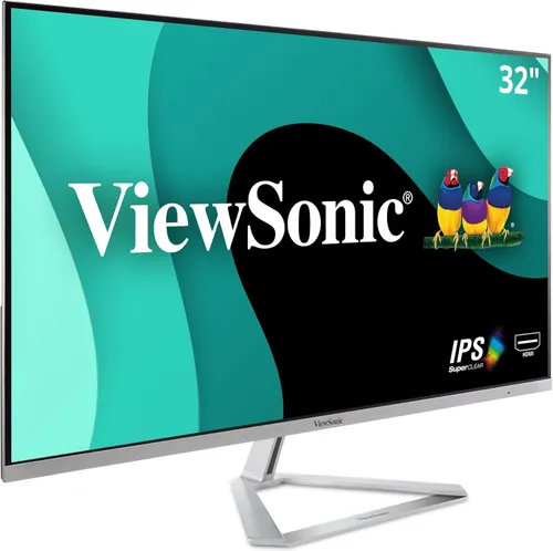 ViewSonic VX3276-MHD Monitor IPS de pantalla ancha de 32 pulgadas 1080p con biseles ultrafinos, capacidad de división de pantalla HDMI y DisplayPort