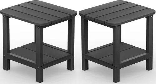 Miniatura 27 de SERWALL Mesa Adirondack de exterior - Mesa auxiliar gris
