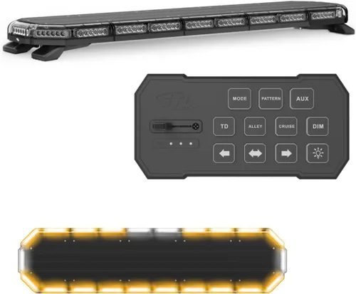 Miniatura 19 de SpeedTech Lights K-Force 47 - Barra de luz LED estroboscópica de policía de tamaño completo para montaje en techo, luces de advertencia para Verde