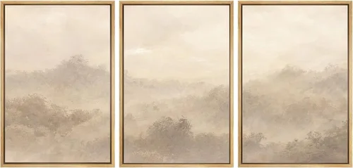 Miniatura 152 de SIGNWIN Lienzo enmarcado para pared, juego de arte abstracto de serenidad costera, ilustraciones abstractas junto al mar, arte moderno, decorativo