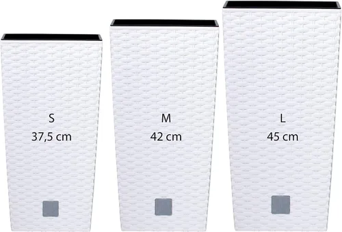 Miniatura 9 de WELLHOME - Juego de 3 macetas altas (11,4/26,6/49 litros), color antracita