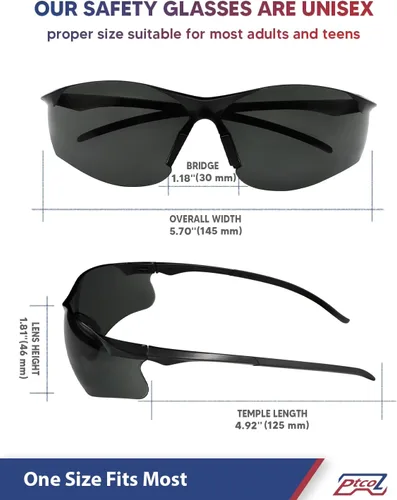 Miniatura 31 de Paquete de 3 lentes de seguridad tintados ámbar: lente de policarbonato antiarañazos con certificación ANSI Z87.1, protección UV para construcción