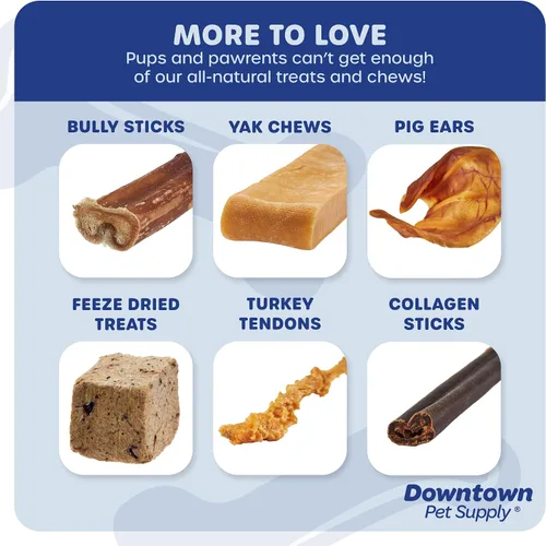Miniatura 7 de Downtown Pet Supply Bully Sticks para perros, tamaño junior (6 pulgadas, paquete de 40 unidades) masticables para perros sin cuero crudo de larga