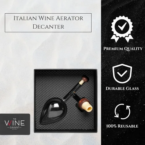 Miniatura 4 de Areadivino Aireador de Vino Italiano, Decantador Aireador, Aireadores en Botella para Vino Tinto y Blanco, Mejora el Sabor de Tus Vinos, Diseño