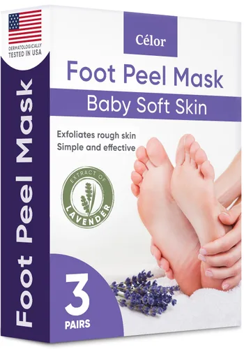 Miniatura 9 de Máscara exfoliante para pies - Máscara para pies con piel suave de bebé - Elimina la piel muerta, seca, agrietada y callos, spa para pies, hecha