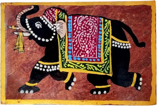 Miniatura 7 de Hashcart - Joyero decorativo, diseño de elefante con caja de mármol (6.0 x 4.0in)