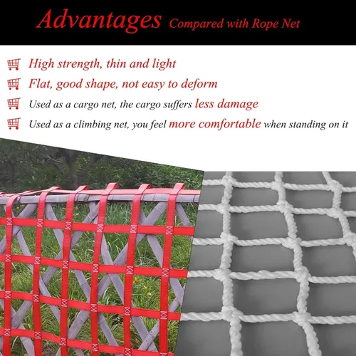 Miniatura 5 de Red de carga de escalada, red de carga para patio de juegos para campo de obstáculos Ninja Warrior, gimnasio de selva interior, escalera de cuerda