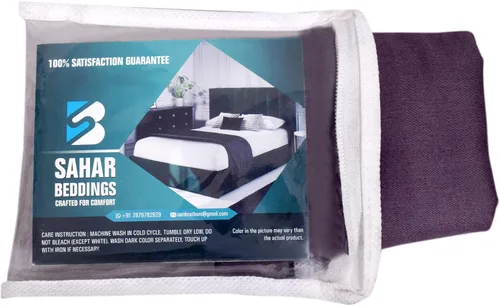 Miniatura 5 de SAHARBEDDINGS Funda de almohada de viaje de 12 x 16 pulgadas, 500 hilos, paquete de 2 fundas de almohada para bebé con cremallera, 100% algodón Gris