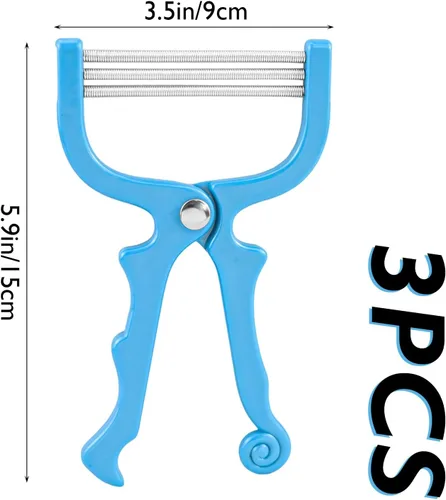 Miniatura 2 de Depilador facial de cejas de primavera 3 piezas (azul)