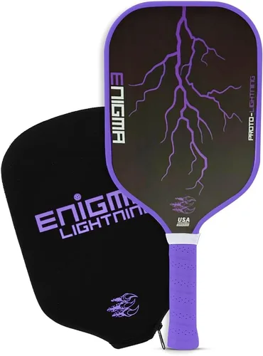Proto - Pala de pickleball de fibra de carbono cruda termoformada con núcleo de polímero en panal, control de potencia mejorado y giro máximo,