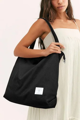 Miniatura 8 de KALIDI - Bolsa de pana para mujer, con cremallera, casual, de gran capacidad, con bolsillos