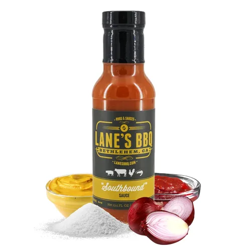 Lane's Southbound Carolina Mustard BBQ Sauce, South Carolina BBQ Mustard Sauce, la mejor salsa BBQ perfecta para sándwiches y hamburguesas, 13.5