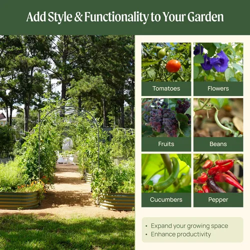 Miniatura 7 de Vego Garden Sistema de Enrejado Modular de Arco de Sección Única de 3.0' de Largo para Cama de Jardín de 2.0' x 5.0' (4 en 1), 3.5' x 5.0' (6 en 1)