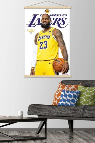 Miniatura 2 de Trends International NBA Los Angeles Lakers - Póster de pared de LeBron James Feature Series 23, 22.37 x 34.00 pulgadas, paquete de impresión
