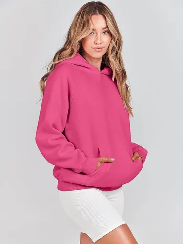 Miniatura 12 de ANRABESS - Sudaderas con capucha para mujer, sobre talla, de vellón de manga larga, modelo de 2024, para otoño