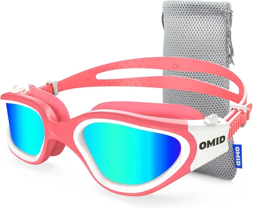 Miniatura 16 de OMID - Gafas de natación polarizadas P2, gafas antivaho para natación para hombres y mujeres adultas Marco A7-allblack Lente Plata