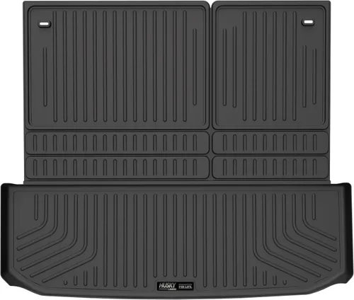 Miniatura 9 de Husky Liners Alfombrillas Weatherbeater Compatible con Nissan Pathfinder & Infiniti QX60 2022-2025 Delantero y segunda fila, 3 piezas, negro