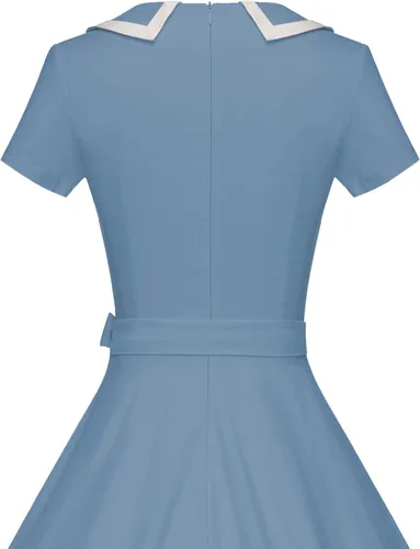 Miniatura 5 de GownTown Vestidos para mujer, estilo vintage de los años 50, vestidos elásticos con bolsillos