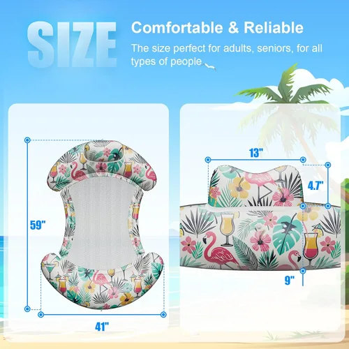 Miniatura 2 de Pool Floats Adult - Inflatable Pool Lounger, Pool Lounger Chairs for Relaxation, Floating Water Lounger Chairs Summer Water Sun Tanning for Swimming
