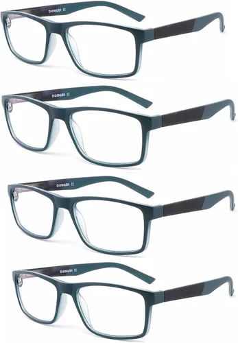 Miniatura 15 de Gafas de lectura con bloqueo de luz azul, paquete de 4 lectores de computadora para mujeres y hombres, anteojos con filtro de rayos UV antirreflejos