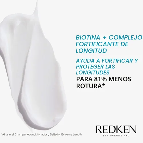 Miniatura 6 de Redken Extreme Length Biotin Conditioner For Longer Hair – Promotes Healthy Hair Growth, Strengthens & Detangles Damaged Hair, Infused With Biotin &