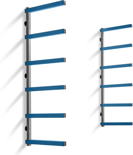 Miniatura 5 de ROCKLER Estante de madera de 4 niveles, para tienda de pared, sótano, organizador de garaje, estante de almacenamiento de pared para madera, moldeo