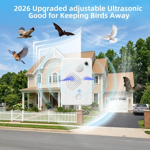 Miniatura 2 de Repelente de murciélagos mejorado 2025 para ático se puede utilizar en exteriores e interiores, dispositivos ultrasónicos disuasorios