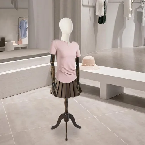 Miniatura 4 de Maniquí de mujer con soporte de trípode ajustable, cuerpo de maniquí de costura para mujer de 61 a 79 pulgadas, cuerpo de maniquí de costura