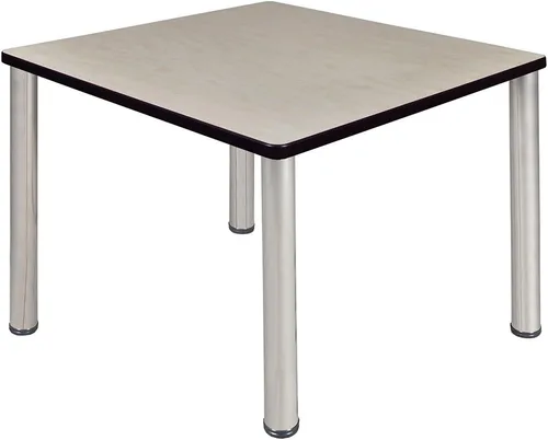 Miniatura 12 de Regency Kee - Mesa cuadrada pequeña para sala de descanso de 30 pulgadas, parte superior de cerezo, patas negras