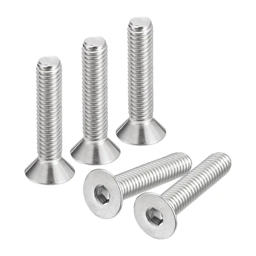 uxcell 5/16-18x1-1/2 Tornillos de cabeza avellanada plana, 5 tornillos de cabeza plana de acero inoxidable 304, rosca completa, pernos avellanados