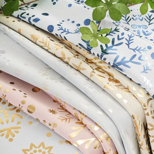 Miniatura 6 de Treatmentex Cortinas Opacas de Oro Marfil con Estampado de Copos de Nieve, Paneles de Cortina para Sala de Estar de 63 Pulgadas con Medallón Floral