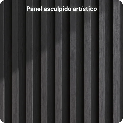 Miniatura 8 de BELLEZE Aparador Modular Acanalado Buffet con Almacenamiento, Mesa Consola Moderna de Mediados de Siglo con Puertas Arqueadas Simétricas, Elegante
