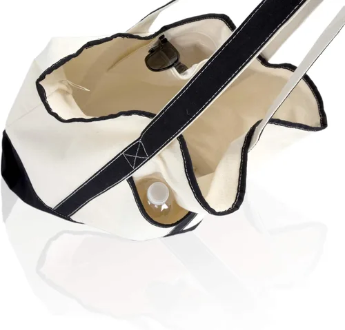 Miniatura 6 de Bolsa de mano de lujo con parte superior abierta de 22 pulgadas con bolsillo exterior Negro