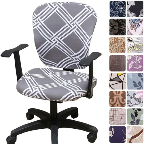 Miniatura 9 de Melaluxe - Funda para silla de oficina de computadora, funda universal protectora y elástica, cubierta elástica para silla giratoria