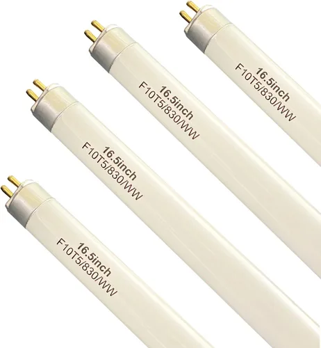 Miniatura 6 de Flyercatch Paquete de 2 bombillas fluorescentes F10T5/830/L de 16 pulgadas de repuesto Jasco blanco cálido 10W 3000K tubos, luz lineal F10T5-WW
