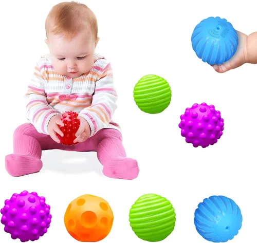 Juguetes Montessori para bebés de 3 meses en adelante, pelotas de bebé de 3 a 12 meses para bebés y niños pequeños de 3 meses, juego de múltiples