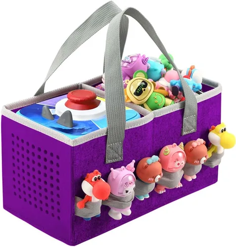 Miniatura 9 de Estuche de transporte Seracle Bolso de fieltro de viaje compatible con Toniebox 1/2 Juego de iniciación del reproductor de audio y estatuilla Tonies