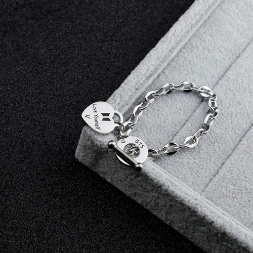 Miniatura 5 de G-Ahora Kpop BT Bangtan Boys Bracelet to Love Yourself Army Never Mind Charm Bracelet Inspirational Gift BT Lover Fans Jewelry Gift for BT Fans Girl