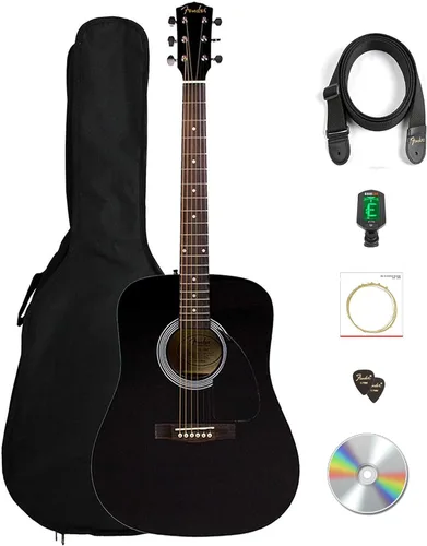 Miniatura 10 de Fender Guitarra acústica Dreadnought - Paquete natural con estuche, afinador, cuerdas, correa y púas