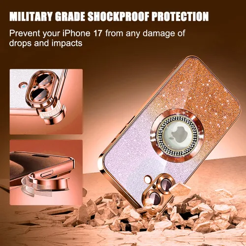 Miniatura 184 de Misscase Funda magnética con purpurina para iPhone 11 compatible con MagSafe, protección completa, delgada, a prueba de golpes, antiarañazos