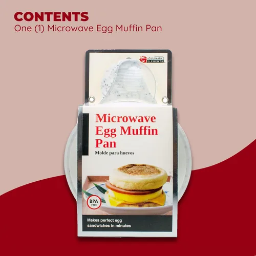 Miniatura 2 de Good Living Molde para magdalenas de huevos para microondas, sándwiches de desayuno rápido de 1 minuto, antiadherente, sin BPA y apto