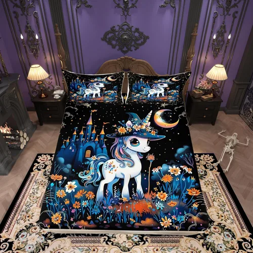 Miniatura 24 de Juego de ropa de cama con estampado de leopardo, tamaño individual, juego de cama de guepardo africano para decoración de dormitorio