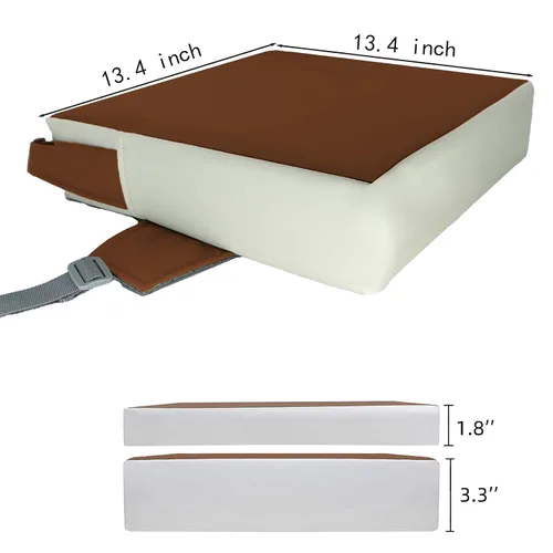 Miniatura 4 de Eiury Asiento elevador para mesa de comedor, PU antiarañazos fácil limpieza niños asiento elevador para mesa, cojín de aumento de viaje portátil
