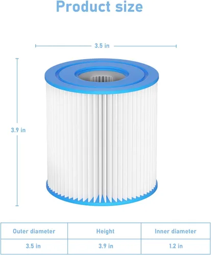 Miniatura 6 de 29007E - Cartucho de filtro de repuesto para piscina tipo H compatible con bomba de filtro Intex 29007E 330 GPH 28601EG para piscinas sobre