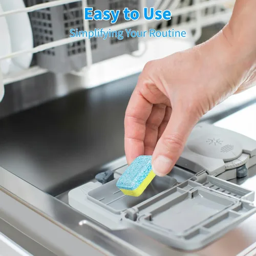Miniatura 5 de Tabletas limpiadoras de lavavajillas, paquete de 24 potentes cápsulas descalcificantes y refrescantes, limpieza profunda para lavavajillas