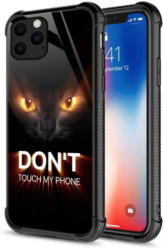 Miniatura 10 de ZHEGAILIAN Funda compatible con iPhone 12/12 Pro, funda de invasión de vaca alienígena OVNI, parte trasera de vidrio templado + funda protectora